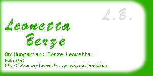leonetta berze business card